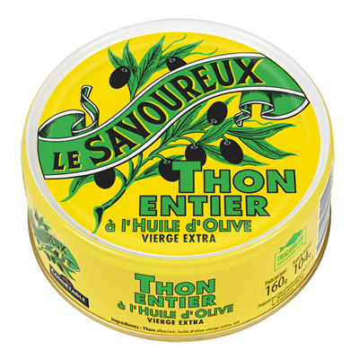 Thon entier albacore à l'huile d'olive lot de 6 boîtes 1/5 Le Savoureux