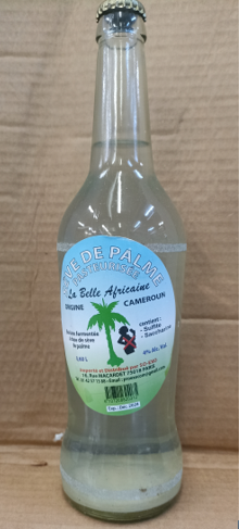 Vin de Palme du Cameroun pasteurisé lot de 2 bouteilles de 60cl