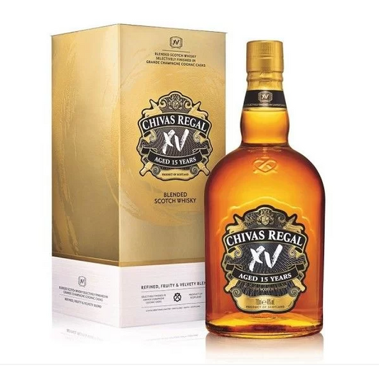 Whisky 15 ans 40° lot de 3 bouteilles de 70cl Chivas Regal