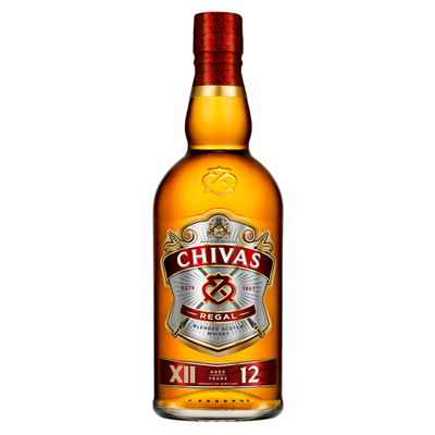 Whisky 12 ans 40° lot de 3 bouteilles de 70cl Chivas Regal