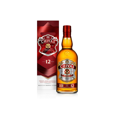 Whisky 12 ans 40° lot de 3 bouteilles de 70cl Chivas Regal