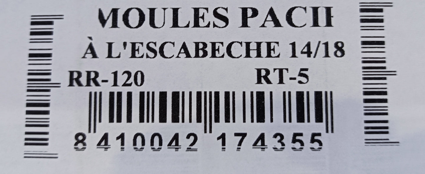 Moules à l'escabèche 5 boîtes 1/4 soit 575g  Pay Pay