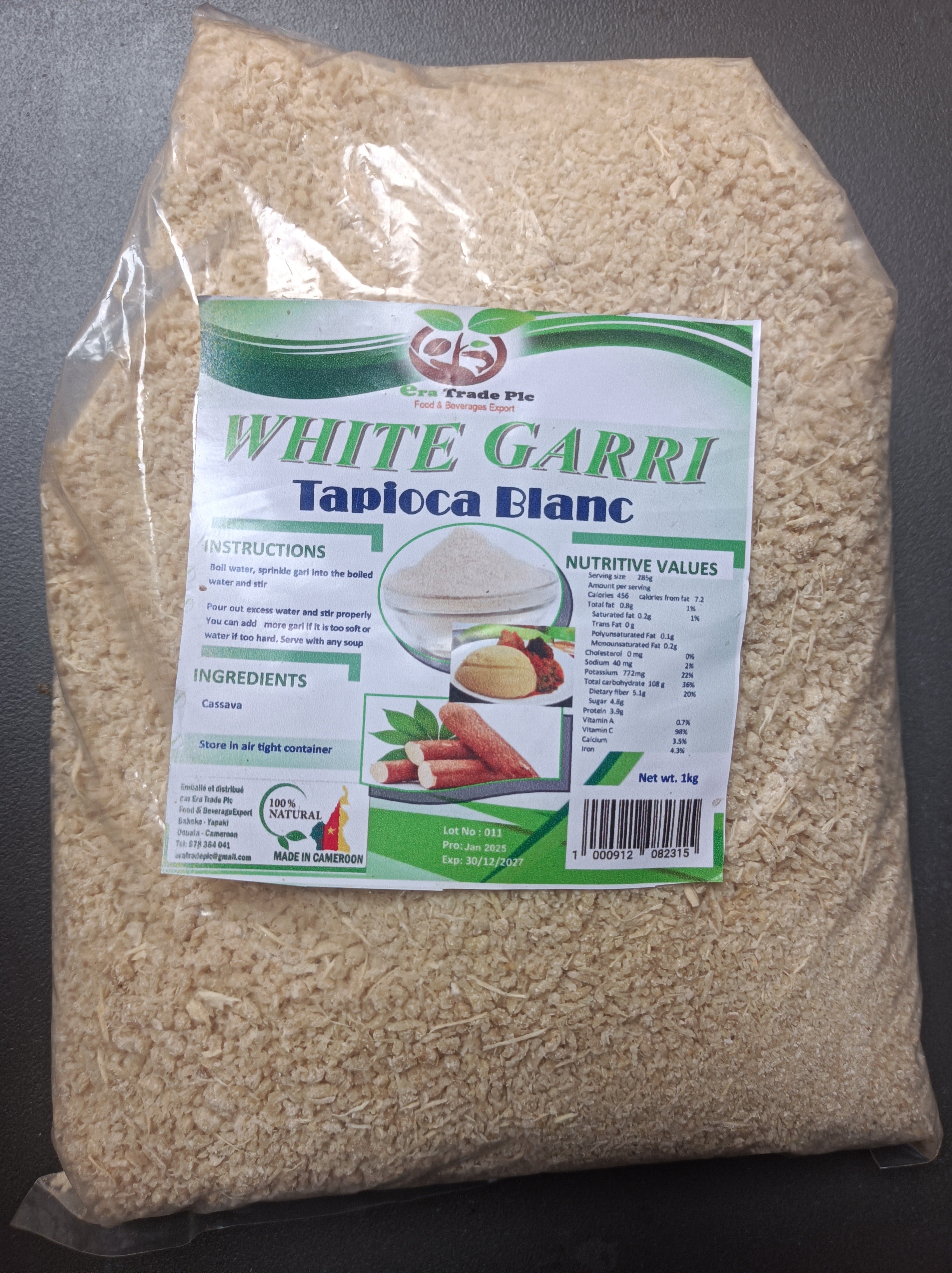 Tapioca Garri blanc sachet de 1 kg – STAFF SAS
