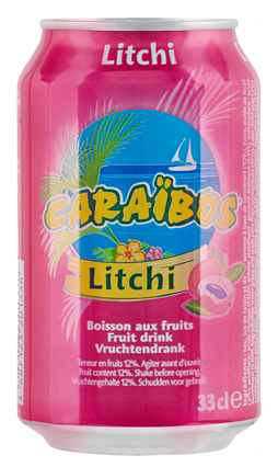 Boisson litchi lot de 24 boîtes 33cl Caraïbos