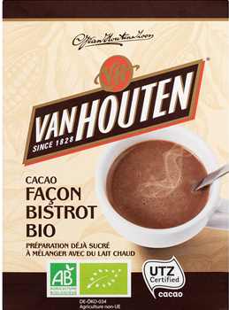 Cacao façon bistrot BIO lot de 2 boîtes de 250g Van Houten