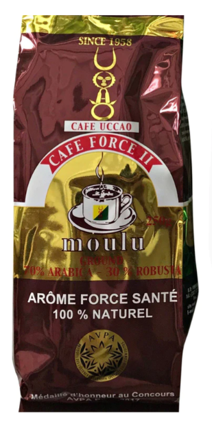 Café 70%  Arabica et 30% Robusta moulu du Cameroun UCCAO sachet de 250g