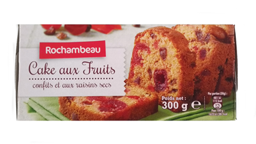 Cake aux fruits lot de 6 x 300g Rochambeau