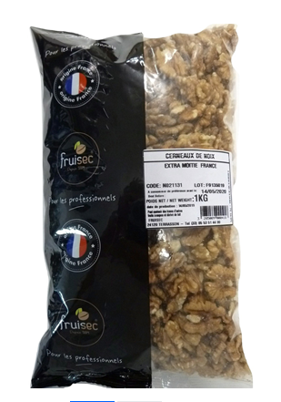 Cerneaux de noix Extra France lot de 2 sachets 1 kg Fruisec