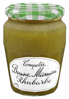 Compote de rhubarbe lot de 3 pots de 600g Bonne Maman