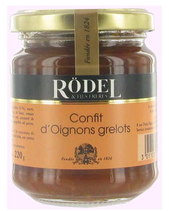 Confiture d'oignon grelot lot de 4 bocaux de 220g Rödel