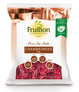 Cranberries séchées lot de 2 sachets de 1 kg Fruibon