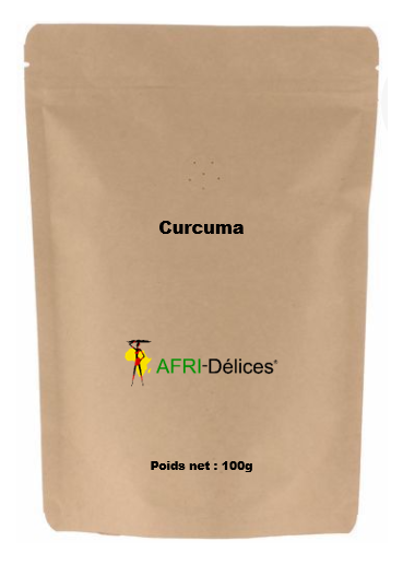 Curcuma séché et moulu (Curcuma longa)