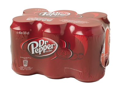 Soda lot de 4 boîtes 33 cl Dr Pepper