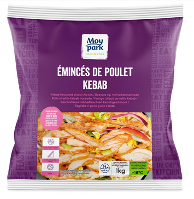 Emincés de poulet Kebab Halal lot de 3 sachets de 1 kg