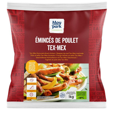 Emincés de poulet Tex Mex Halal lot de 3 sachets de 1kg