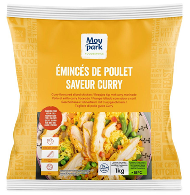 Emincés de poulet au curry Halal lot de 3 sachets de 1kg