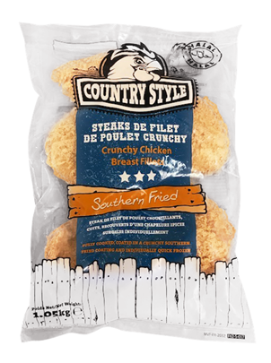 Filet de poulet crunchy épicé Halal lot de 3 sachets de 1kg Thaïlande Country style