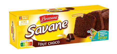 Gâteau tout chocolat Savane lot de 12 x 310g Brossard