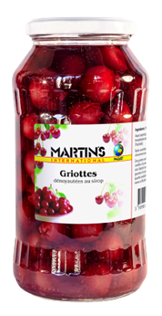 Griottes dénoyautées lot de 3 pots de 72cl Martin's