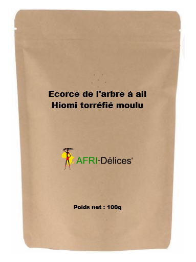 Hiomi torréfié moulu - Ecorce de l'arbre à ail (Scorodophlocus zenkeri harms) 100g