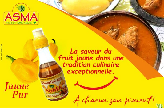 Piment de table à l’huile végétale "Jaune pur"  220 ml ASMA