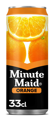 Jus d'orange lot de 4 boîtes slim 33cl Minute Maid