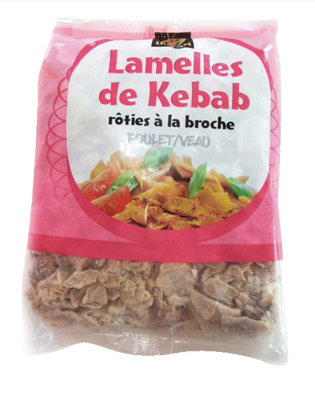 Lamelles de kebab veau poulet lot de 3 sachets de 900g USTAM