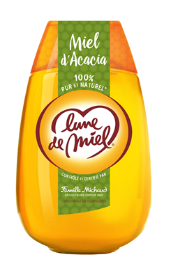 Miel d'acacia squeez lot de 10 x 500g Lune de Miel