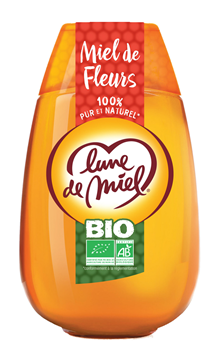 Miel fleur BIO Squeezer lot de 4 x 500g Lune de Miel