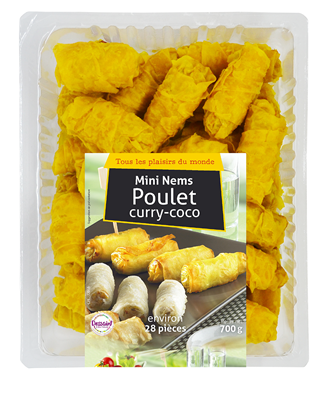 Nems cocktail poulet créole lot de 3 x 700g Took-Took Dessaint Traiteur