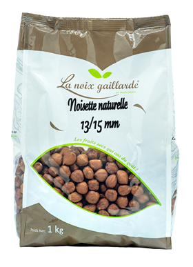 Noisettes entières brutes lot de 2 sachets 1 kg La Noix Gaillarde