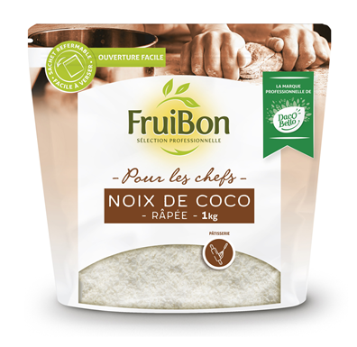 Noix de coco râpée lot de 2 sachets de 1 kg Fruibon