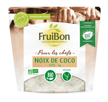 Noix de coco râpée BIO lot de 2 sachets de 1 kg Fruibon