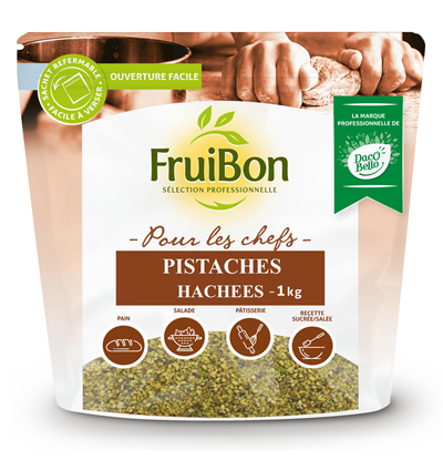 Pistache crue hachée lot de 2 sachets de 1kg Fruibon