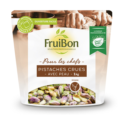 Pistaches crues avec peau lot de 2 sachets de 1 kg Fruibon