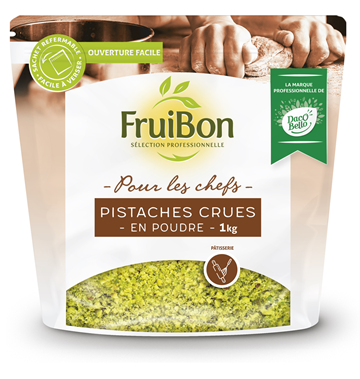 Pistaches crues poudre lot de 2 sachets de 1 kg Fruibon