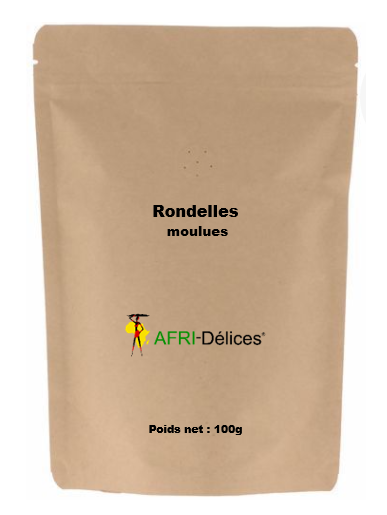 Rondelles moulues, Olum, Bobimbi, Country-Onions (Scorodophloeus zenkeri) 100g