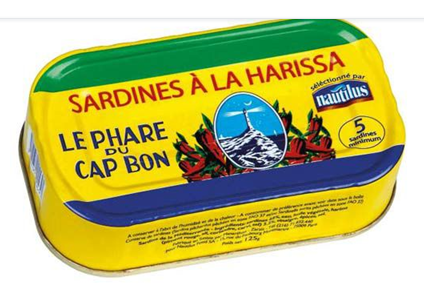Sardines à la harissa lot de 6 boîtes Le Phare du Cap Bon