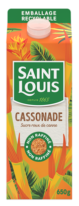 Sucre Cassonade lot de 2 packs de 650g Saint Louis