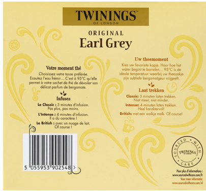 Thé Earl Grey 50 sachets Twinings